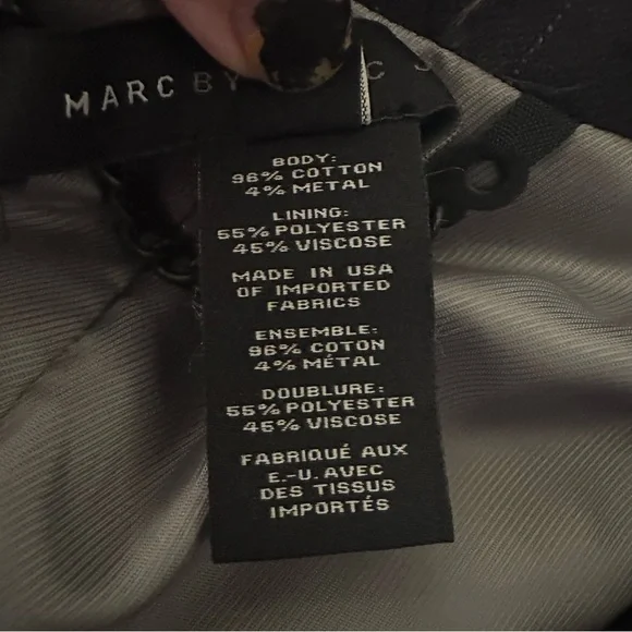 Marc By Marc Jacobs blue and Gray Blazer two button size medium lined casual - Picture 3 of 8